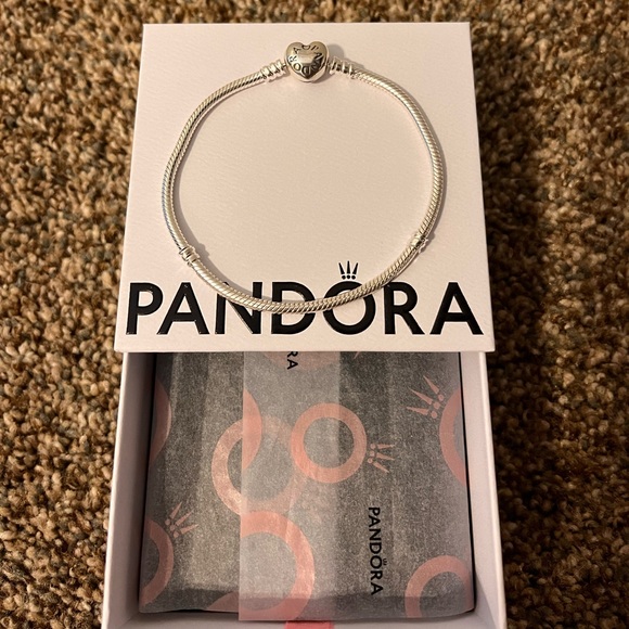 Pandora Jewelry - Pandora moments heart clasp snake chain bracelet
